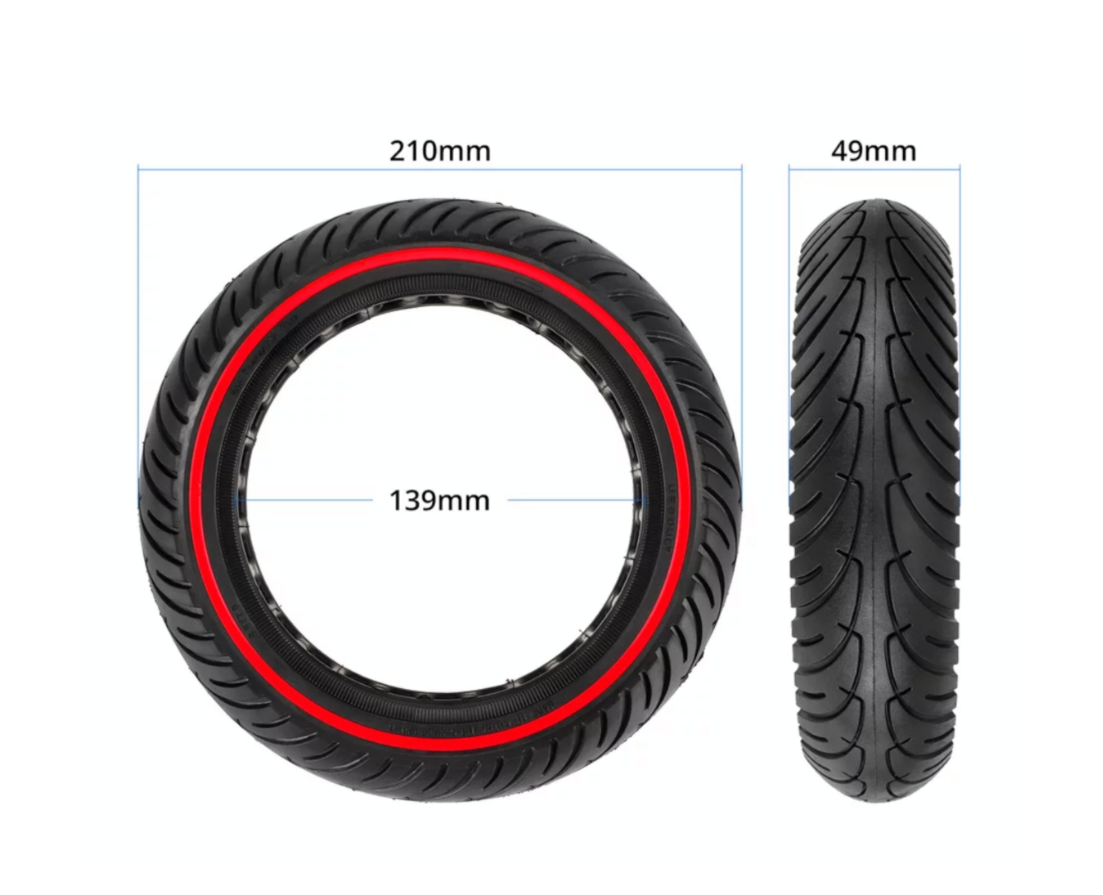 Pilnavidurė,beorė Xiaomi paspirtuko padanga 8.5×2.0 - Image 2