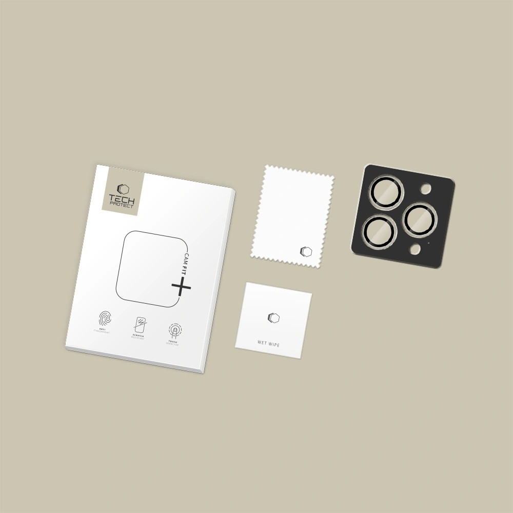 Apsauginis stikliukas kamerai Tech-Protect CamRing Fit+ Apple iPhone 14 Pro / 14 Pro Max / 15 Pro / 15 Pro Max / 16 Pro / 16 Pro Max / 17 Pro / 17 Pro Max skaidrus - Image 2