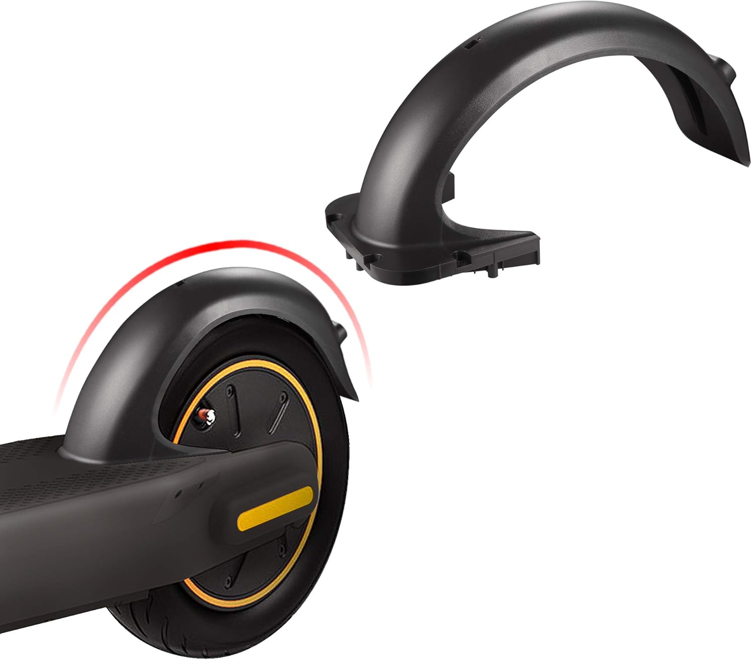 Ninebot Segway Max G30 galinis sparnas purvasargis su kabliuku ir lempute - Image 2