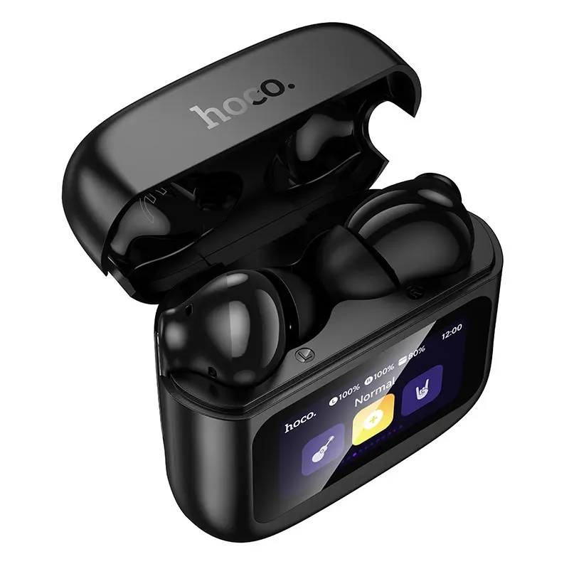Hoco EQ14 Bluetooth 5.4 belaidės ausinės juodos spalvos