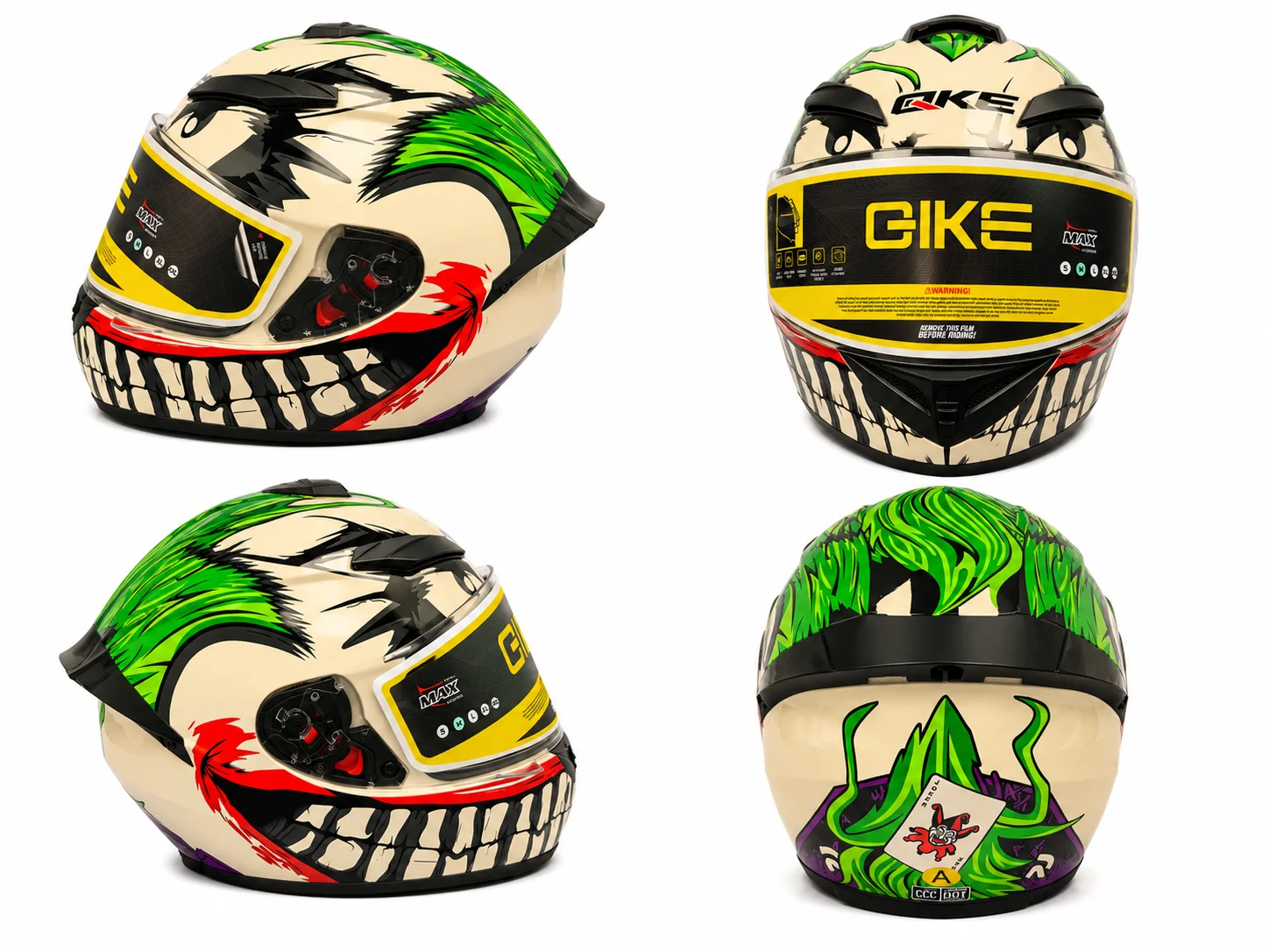 QIKE JOKER pilno veido motociklininko šalmas M dydis