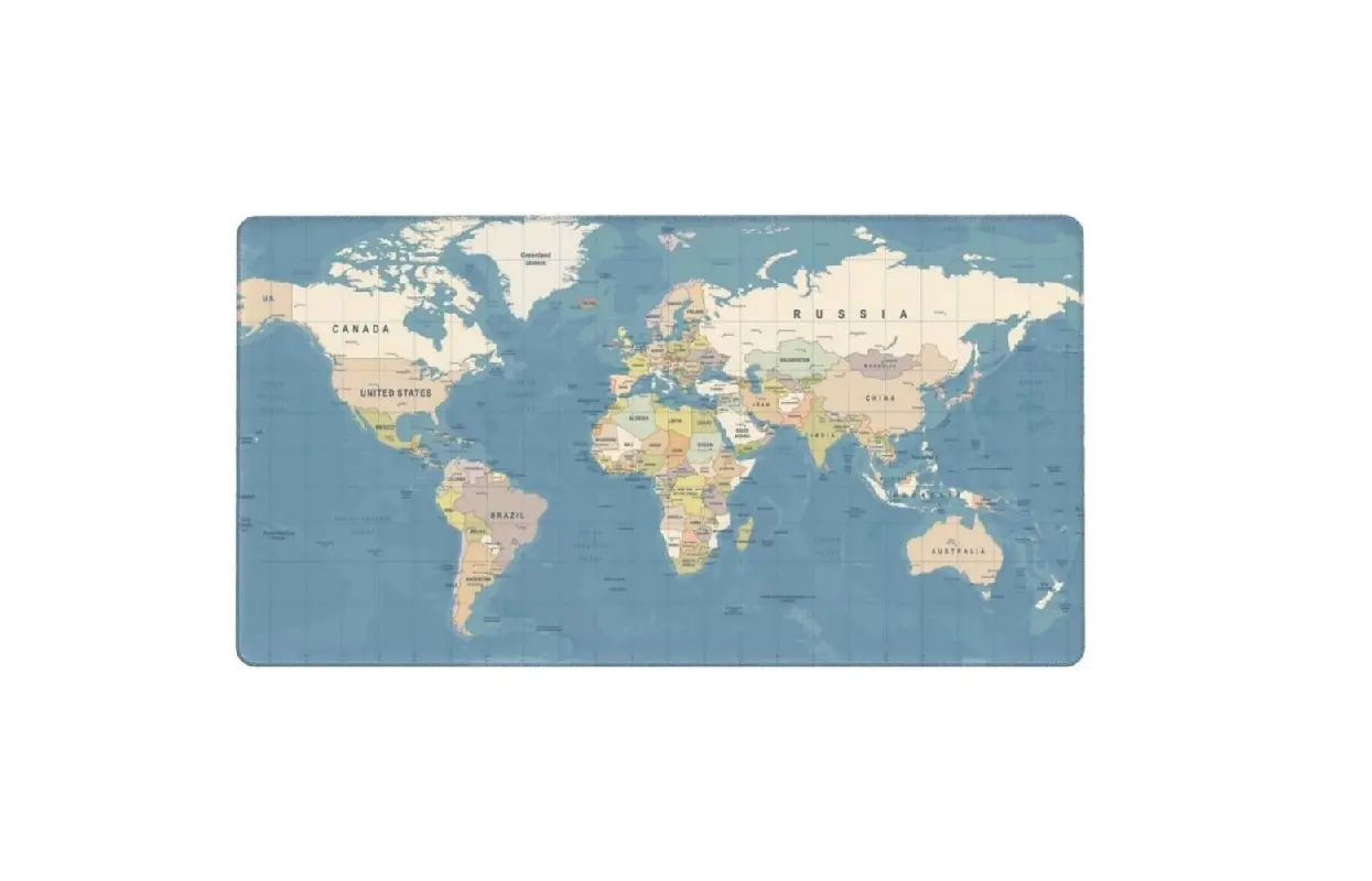 XXL pelės ir klaviatūros kilimėlis World Map 90x40 cm