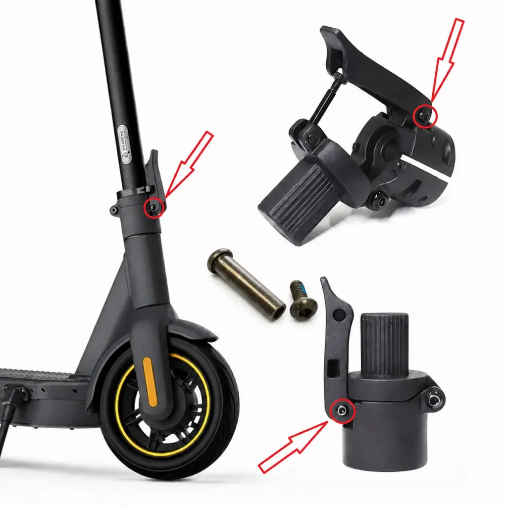 Ninebot Max G30 sulenkimo mechanizmo priekinės dalies ašis