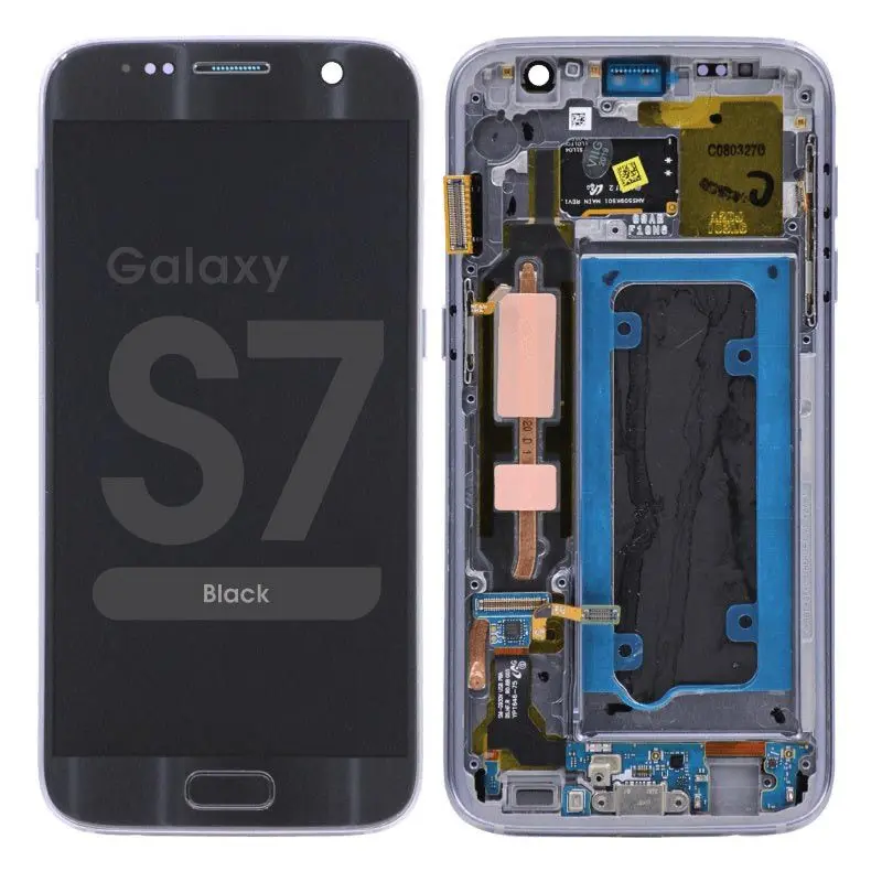 Samsung Galaxy S7 originalus ekranas su lietimui jautriu stikliuku ir rėmeliu
