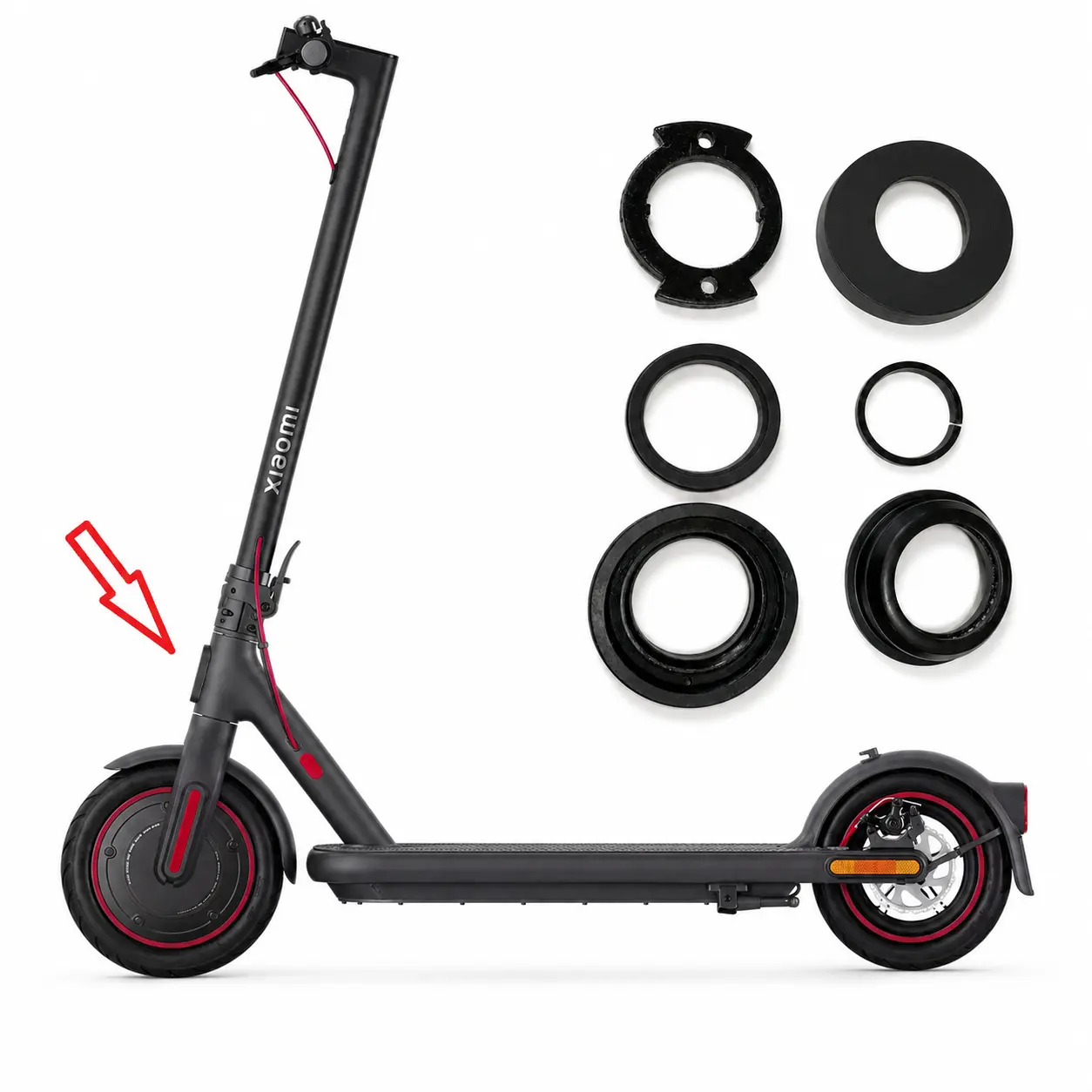 Xiaomi Electric Scooter 4 vairo šakės guolių ir guoliaviečių komplektas