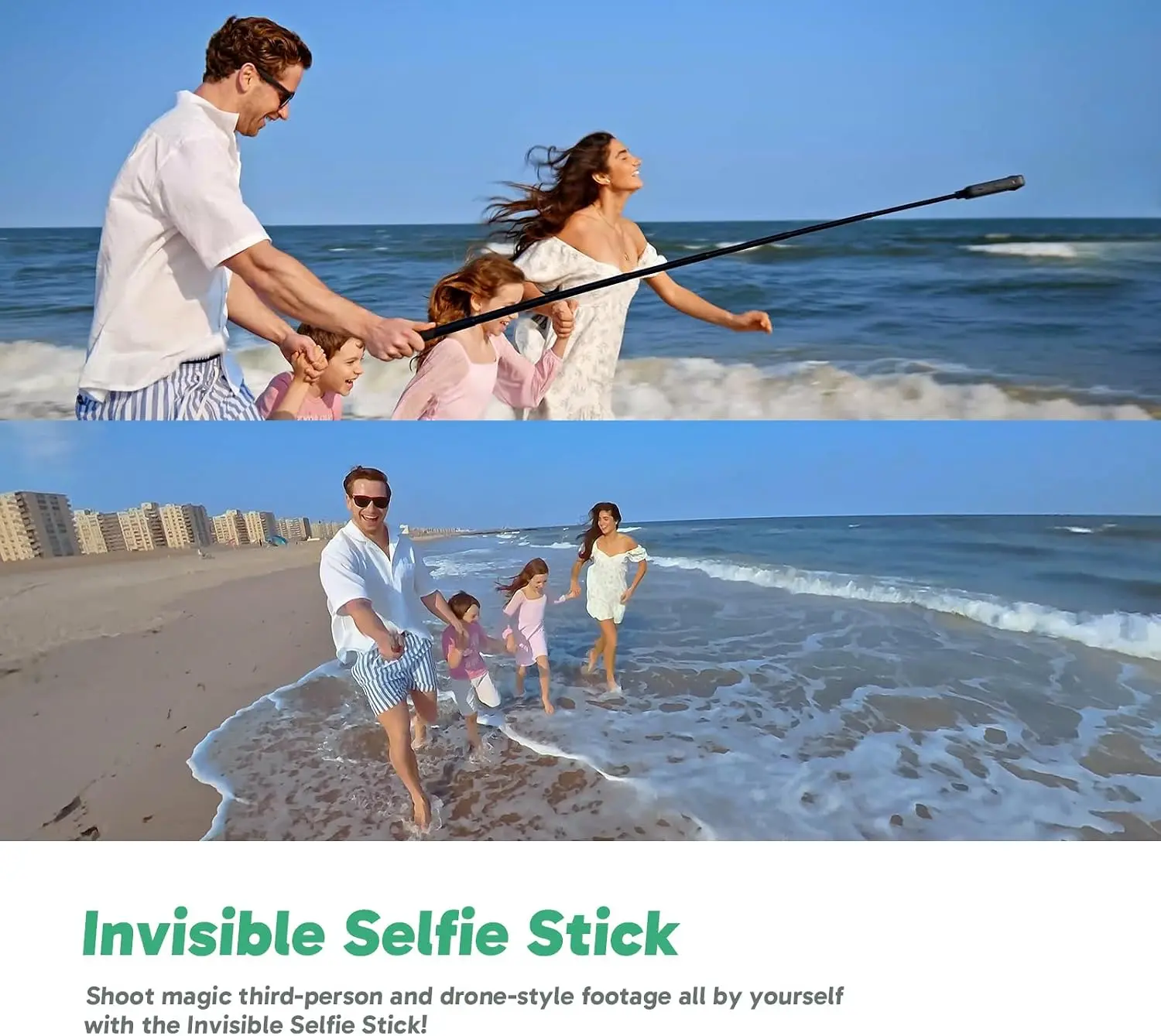 AKASO 360 Creator Combo Invisible Selfie Stick nematoma asmenukių lazda