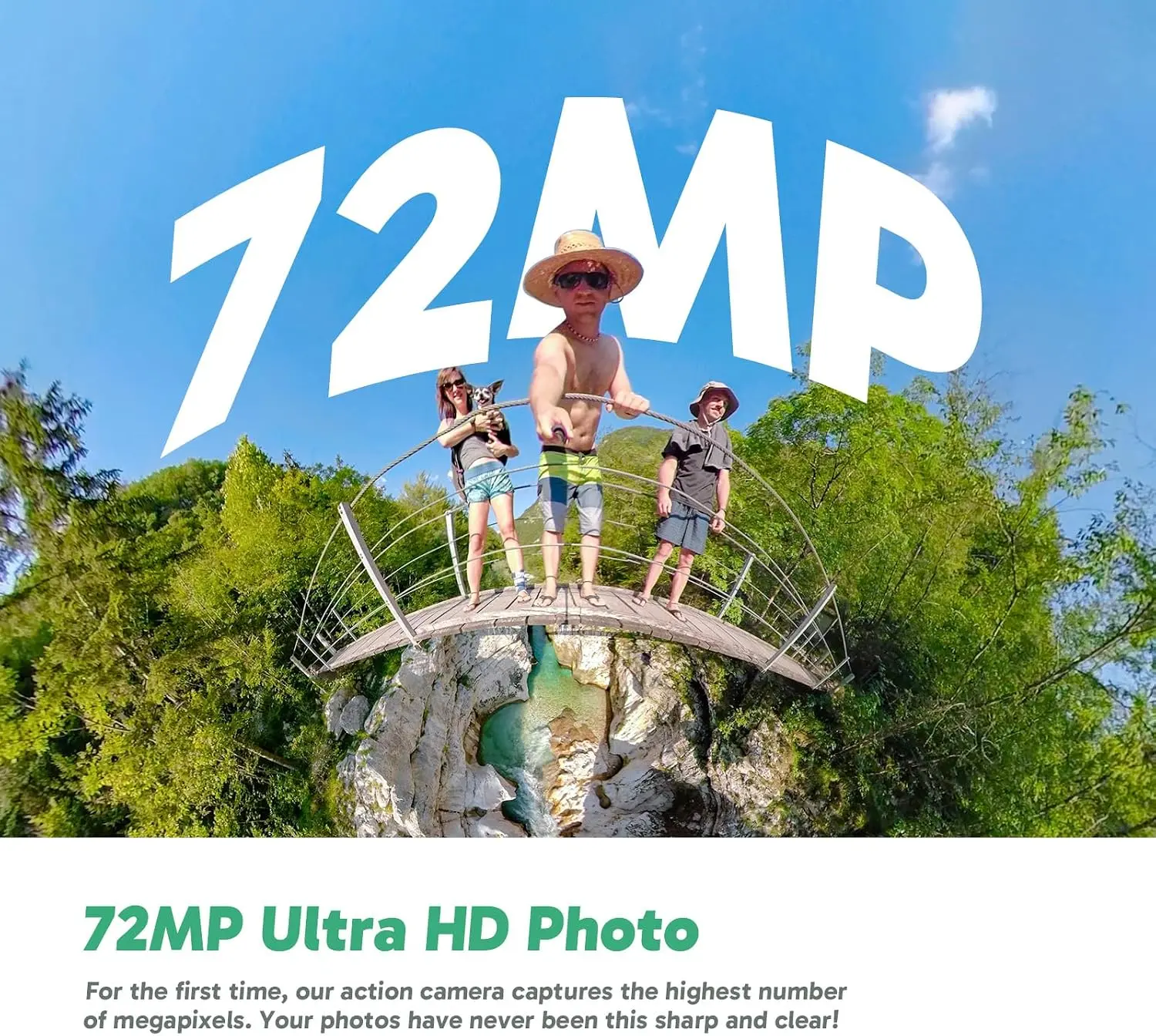 AKASO 360 SuperSmooth stabilizavimas ir 360 Horizon Lock