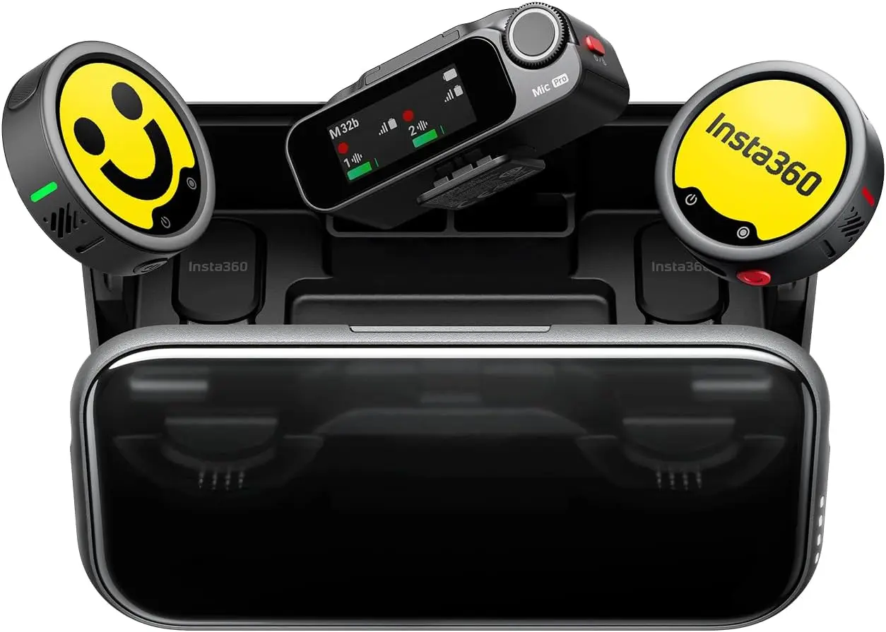 Insta360 Mic Pro belaidžių mikrofonų komplektas 2 TX 1 RX MICPRO01