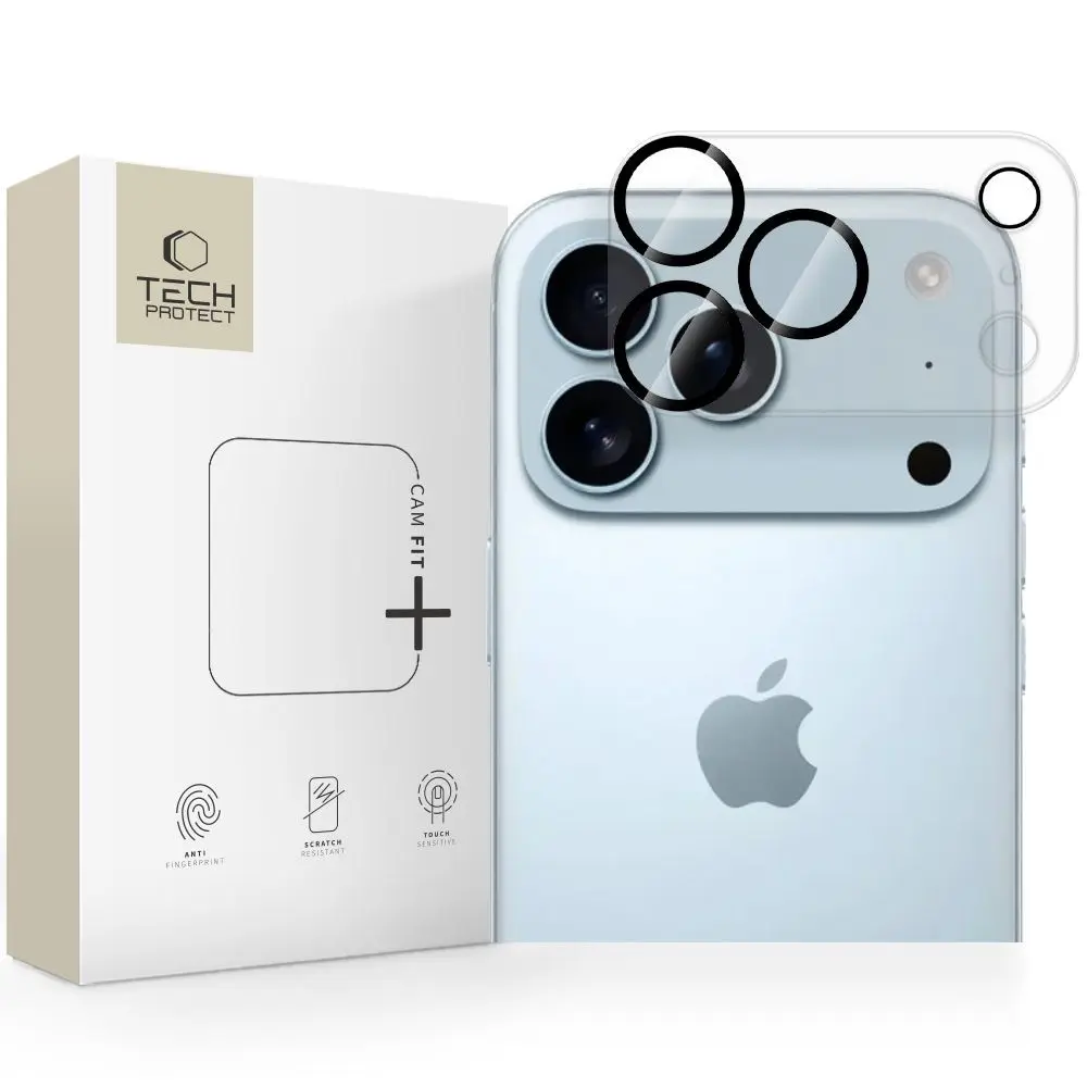 Tech-Protect Cam Fit+ kameros apsauginis stiklas Apple iPhone 17 Pro Max